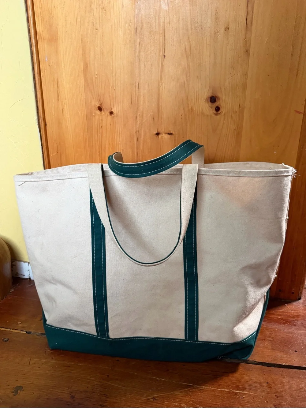Vintage 80’s LL BEAN Boat and Tote green XL